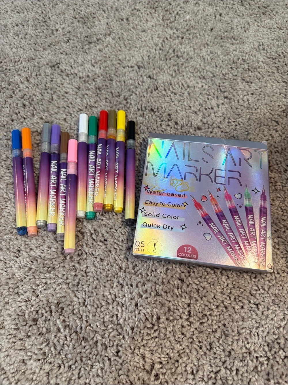 Nail Art Marker Set - Multicolor